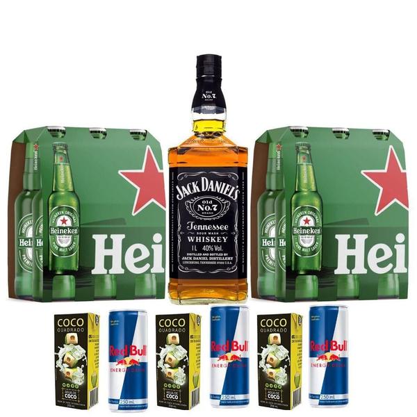 Imagem de Cerveja Heineken Long Neck 330Ml + Whisky Jack Daniels 1L