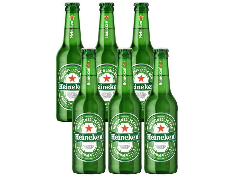 Imagem de Cerveja Heineken Premium Puro Malte Lager - Pilsen 6 Garrafas Long Neck 330ml