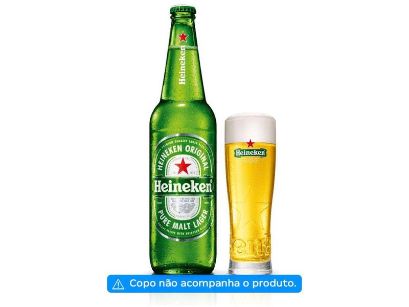 Imagem de Cerveja Heineken Puro Malte Pilsen  - 12 Unidades Garrafa 600ml