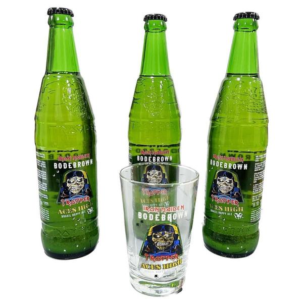 Cerveja Iron Maiden Kit 3 Aces High + Copo Eddie 350Ml - Iron Maiden Aces High Bodebrown Imagem de Cerveja Iron Maiden Kit 3 Aces High + Copo Eddie 350Ml