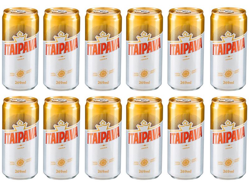 Imagem de Cerveja Itaipava Pilsen 12 Unidades Lata 269ml