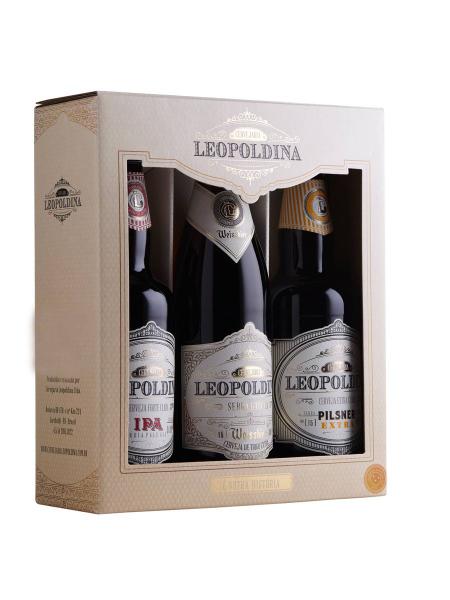 Imagem de Cerveja leopoldina kit pilsner extra+weissbier+ipa 500ml