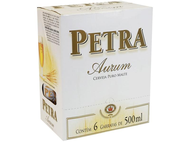 Imagem de Cerveja Petra Aurum Puro Malte 6 Unidades Garrafa 500ml