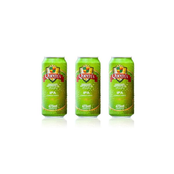 Imagem de Cerveja Queens IPA 473 ml - Kit com 3 latas