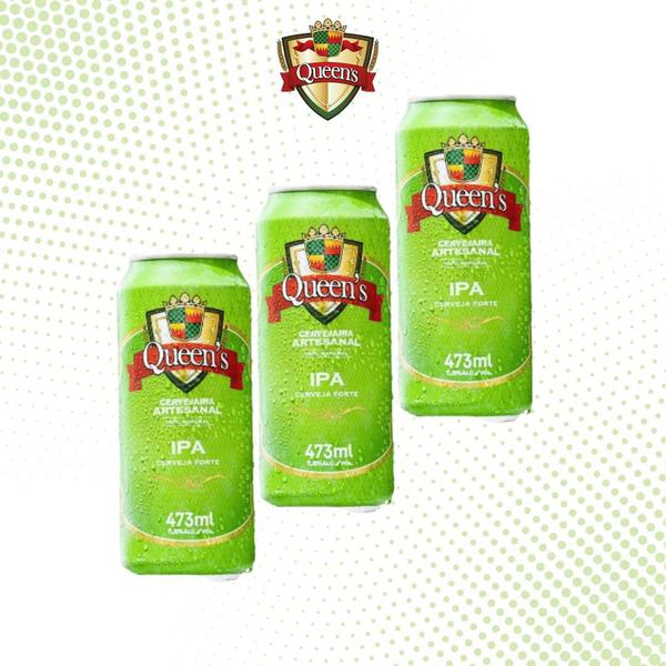 Imagem de Cerveja Queens IPA 473 ml - Kit com 3 latas