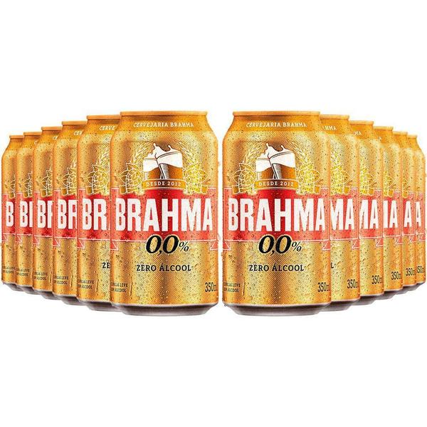 Imagem de Cerveja Sem Álcool Brahma Zero - Lata 350Ml - 12 Un