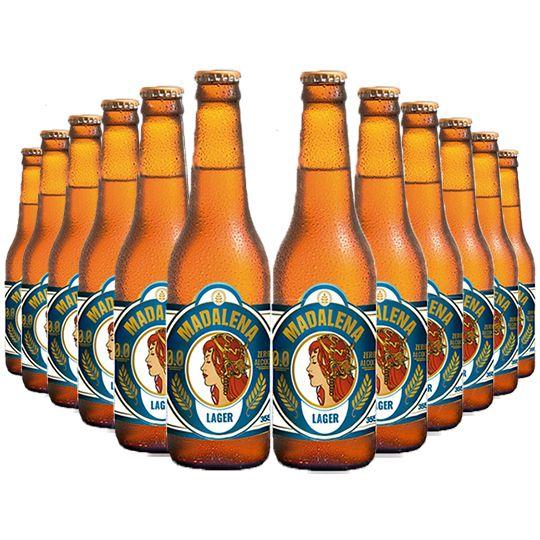 Imagem de Cerveja Sem Álcool Madalena Lager - Long Neck 355mL - Nacional - 12 un