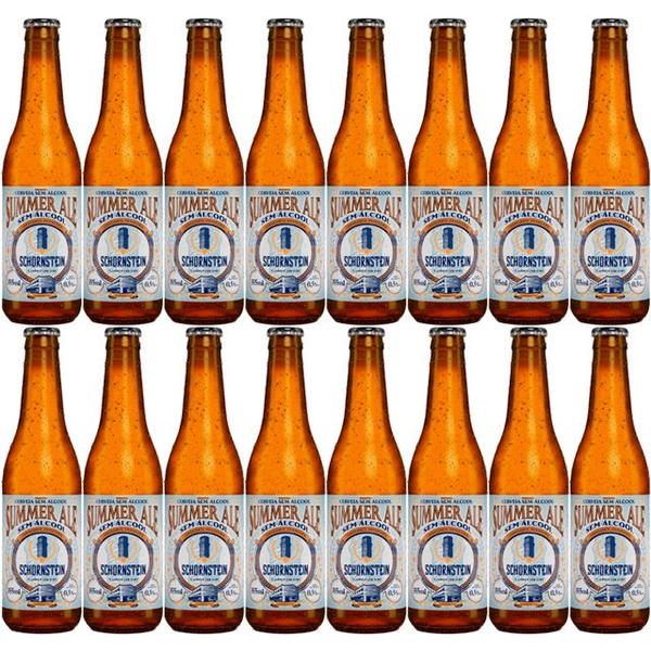 Imagem de Cerveja Sem Álcool Schornstein Summer Ale - Long Neck 350mL - Nacional - 16 un