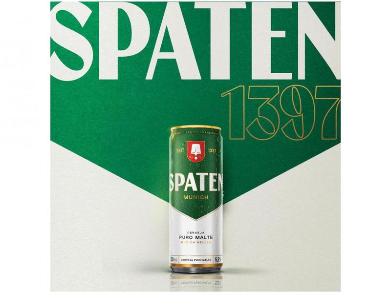 Imagem de Cerveja Spaten Puro Malte Munich Helles Lager - 12 Unidades Lata 350ml