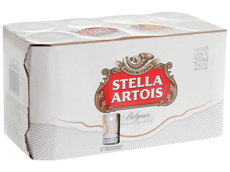 Imagem de Cerveja Stella Artois 8 Unidades Lata - 269ml