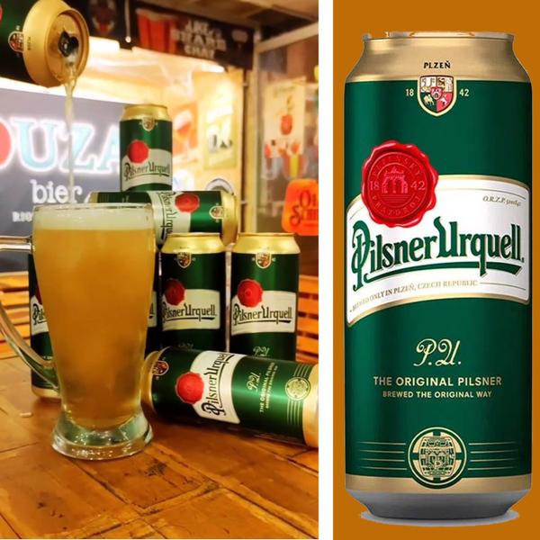 Imagem de Cerveja Tcheca Pilsner URQUELL Lata 500ml (4 Latas)