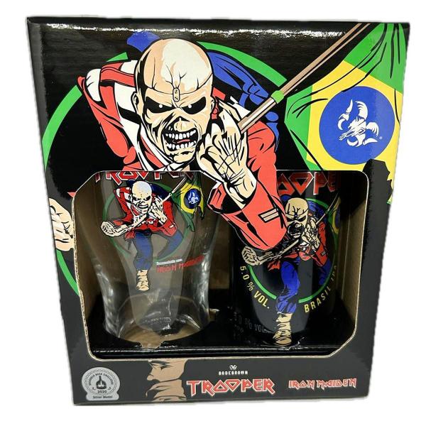 Cerveja Trooper 473ml + Copo Trooper 600ml Iron Maiden - Trooper Iron Maiden Bodebrown Imagem de Cerveja Trooper 473ml + Copo Trooper 600ml Iron Maiden