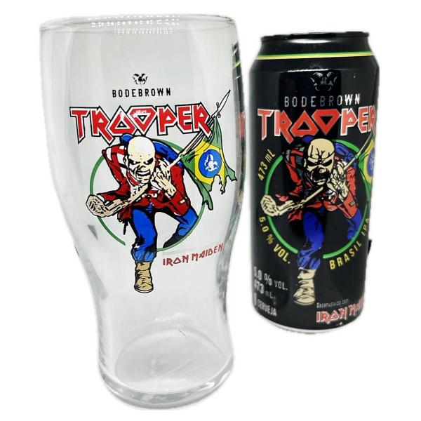 Cerveja Trooper 473ml + Copo Trooper 600ml Iron Maiden - Trooper Iron Maiden Bodebrown Imagem de Cerveja Trooper 473ml + Copo Trooper 600ml Iron Maiden