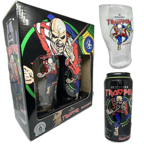 Imagem de Cerveja Trooper 473ml + Copo Trooper 600ml Iron Maiden