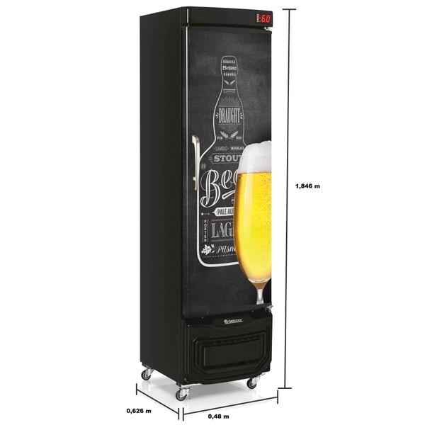 Imagem de Cervejeira 228 Litros Frost Free Porta Cega GRB-23 E QC Gelopar Preta 2207v