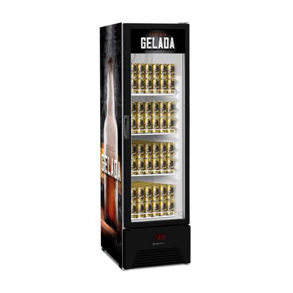 Imagem de Cervejeira Expositor Visa Cooler Vertical 220V Porta Vidro 287L VN28RP Optima Adesivada Metalfrio