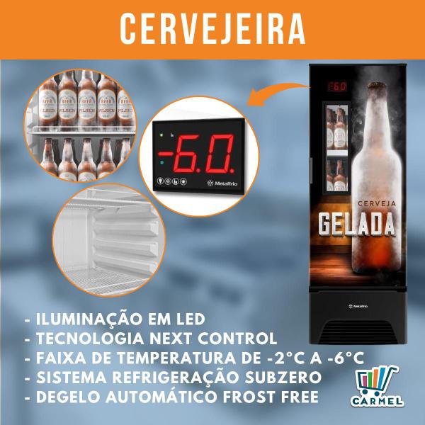 Imagem de Cervejeira Expositora Vertical Metalfrio 574L Frost Free VN50AF -2C A  -6C