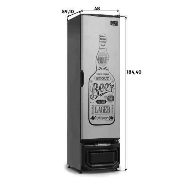 Imagem de Cervejeira Gelopar 230L Adesivado GCB-23E GW/TI Inox 220V