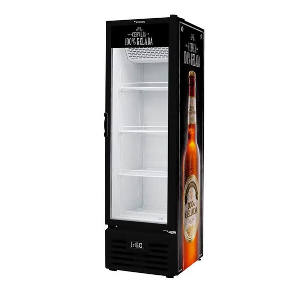 Cervejeira Porta de Vidro 284 Litros Fricon VCFC284-1V000 Preto 127V Imagem de Cervejeira Porta de Vidro 284 Litros Fricon VCFC284-1V000 Preto 127V