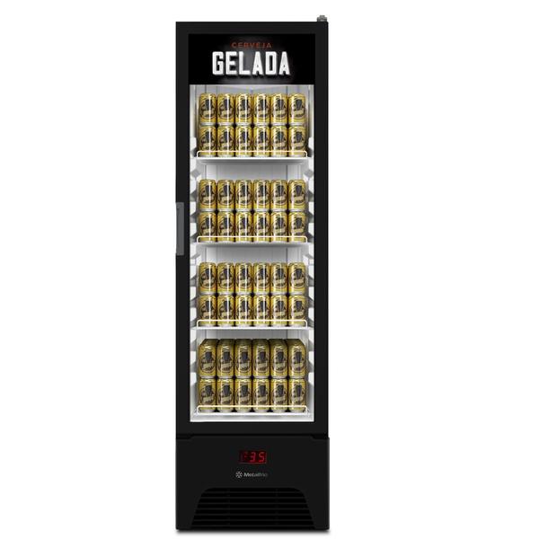 Cervejeira Porta de Vidro 324 Litros Metalfrio VN28RP Preta 220V Imagem de Cervejeira Porta de Vidro 324 Litros Metalfrio VN28RP Preta 220V