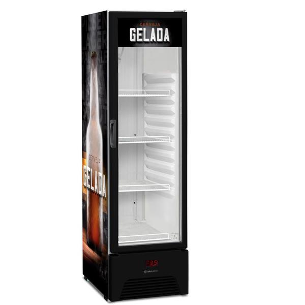 Cervejeira Porta de Vidro 324 Litros Metalfrio VN28RP Preta 220V Imagem de Cervejeira Porta de Vidro 324 Litros Metalfrio VN28RP Preta 220V