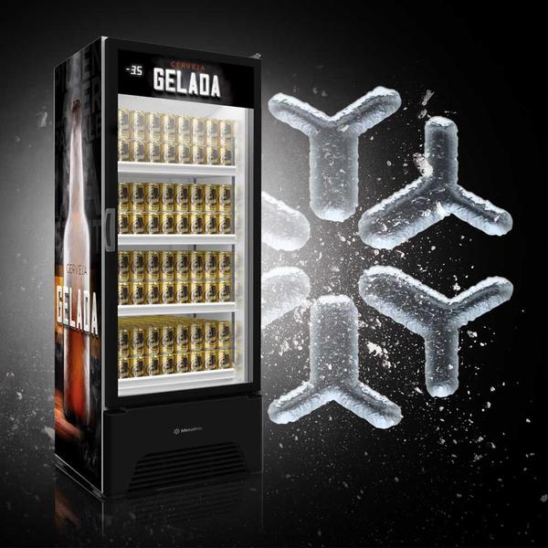 Cervejeira Porta de Vidro 572 Litros Metalfrio VN50AH Preta 220V Imagem de Cervejeira Porta de Vidro 572 Litros Metalfrio VN50AH Preta 220V