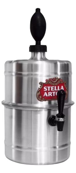 Imagem de Cervejeira Portátil 5l Cooler A Gelo 3 Min Alumínio Stella