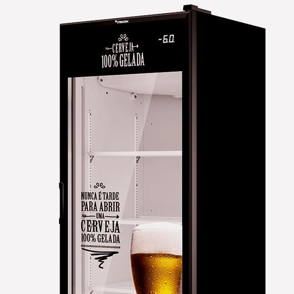 Cervejeira VCFC-402V Pr - Porta de Vidro Adesivada Controlador Digital -6 a + 2C Iluminação LED - Fricon Imagem de Cervejeira VCFC-402V Pr - Porta de Vidro Adesivada Controlador Digital -6 a + 2C Iluminação LED - Fricon