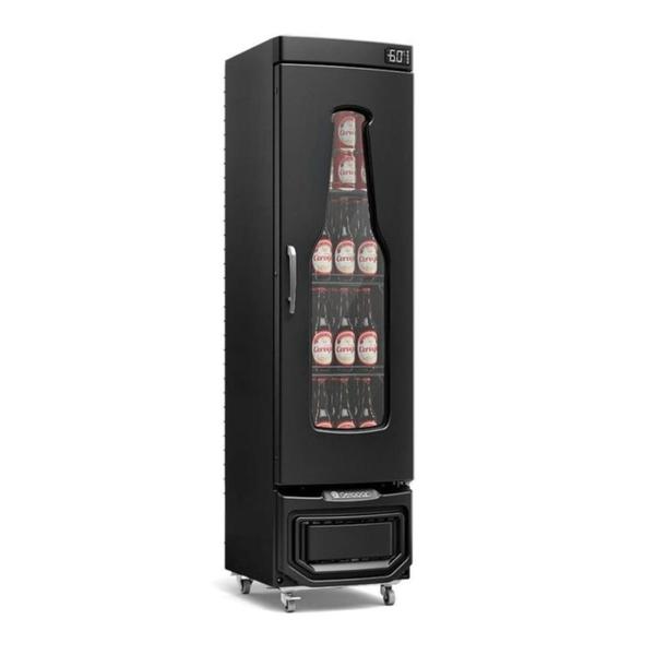 Imagem de Cervejeira Vertical Gelopar 230 Litros Grb-23ec Pr Com Porta De Vidro  220v