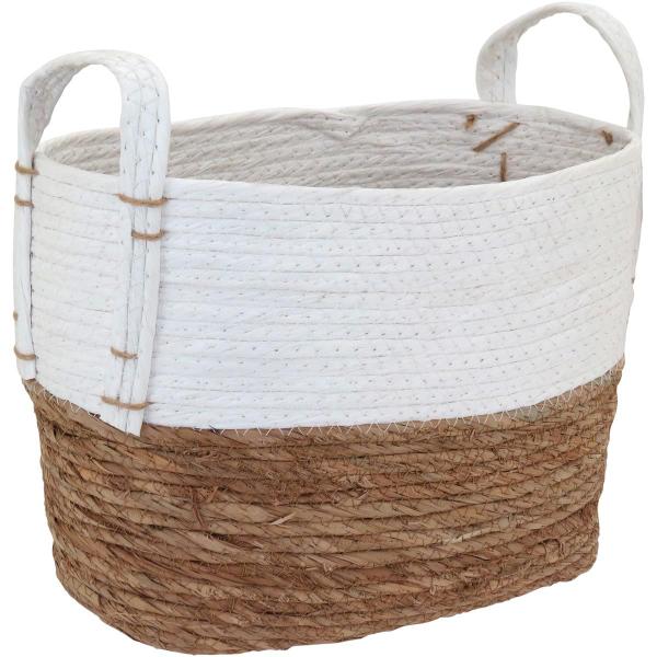 CESTA 22x34x21cm FIBRA BRANCO - NH Imagem de CESTA 22x34x21cm FIBRA BRANCO