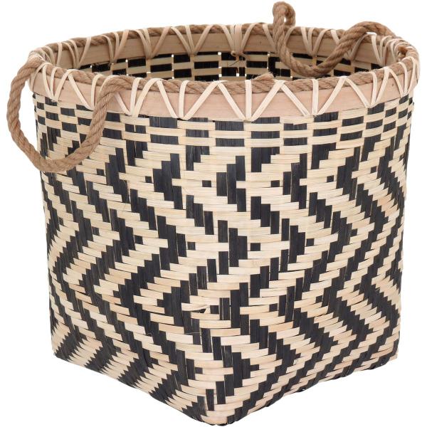 Imagem de CESTA 34x37x37cm BAMBU PRETO