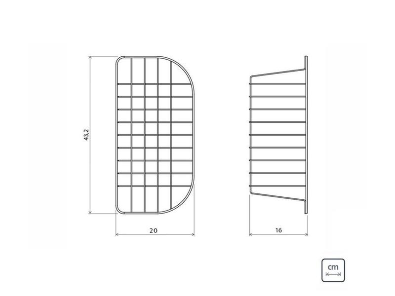 Imagem de Cesta aramada em aco inox 215x425mm para cuba de sobrepor maxi morgana tramontina