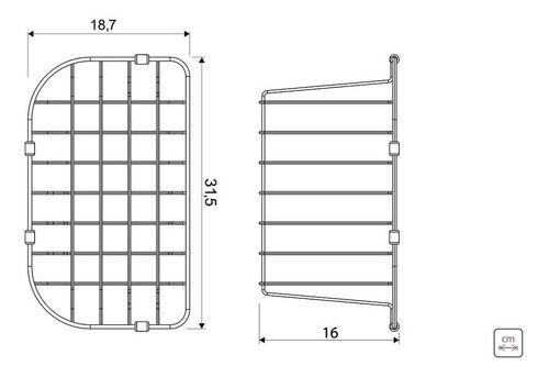 Imagem de Cesta Aramada Inox 187x314  Cuba Morg 48fx