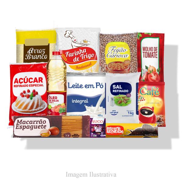 Imagem de Cesta Básica 12 Itens Produtos De Qualidade Doação Social