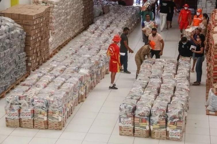 Imagem de Cesta Básica Completa Alimentos E Higiene 22 Itens Doação