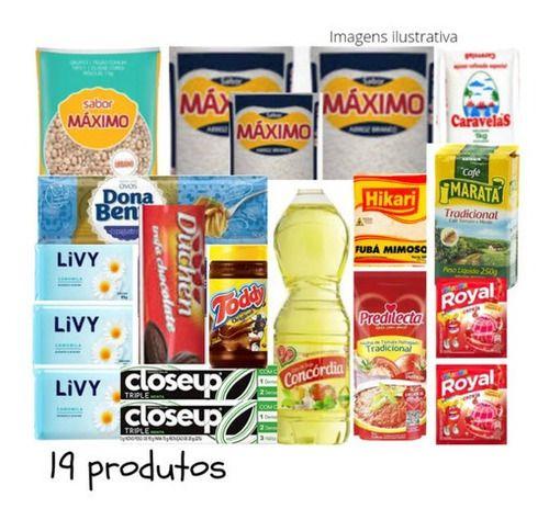 Imagem de Cesta Básica Completa Alimentos+higiene 19produtos Qualidade