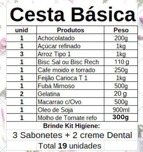 Imagem de Cesta Básica Completa Alimentos+higiene 19produtos Qualidade