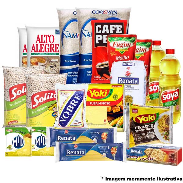 Cesta Básica de Alimentos 20 Itens Produtos de Qualidade - Nacional Imagem de Cesta Básica de Alimentos 20 Itens Produtos de Qualidade