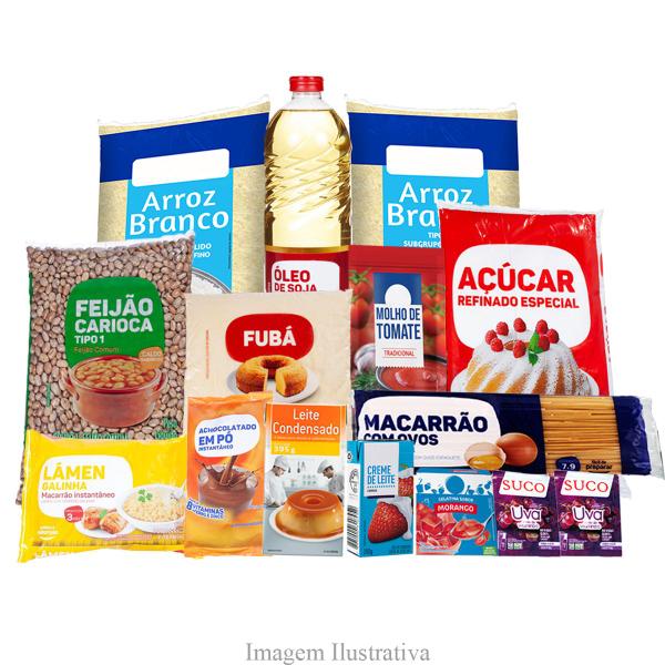 Imagem de Cesta Básica de Alimentos Completa - Sobremesa - 15 Itens