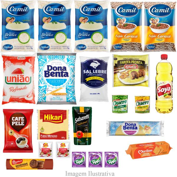 Cesta Básica Grande Completa Premium - 23 Itens - São Rubens Imagem de Cesta Básica Grande Completa Premium - 23 Itens
