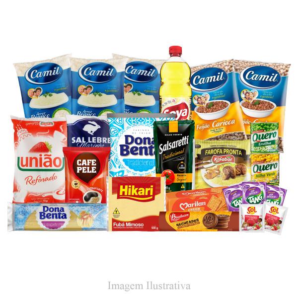 Cesta Básica Grande Completa Premium - 23 Itens - São Rubens Imagem de Cesta Básica Grande Completa Premium - 23 Itens