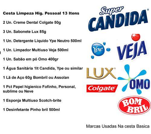 Cesta Basica Higiene E Limpeza 13 Itens Boas Marcas Doação - IMPÉRIO CESTAS BÁSICAS Imagem de Cesta Basica Higiene E Limpeza 13 Itens Boas Marcas Doação