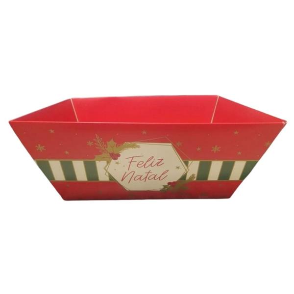 Cesta Cartao Trapezio Natalino - Tamanho M Cromus Natal Imagem de Cesta Cartao Trapezio Natalino - Tamanho M Cromus Natal