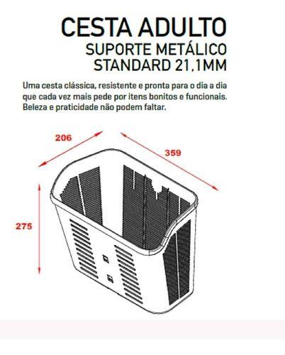 Imagem de Cesta Cestinha 26 Para Bicicleta Plastica Jks Marrom