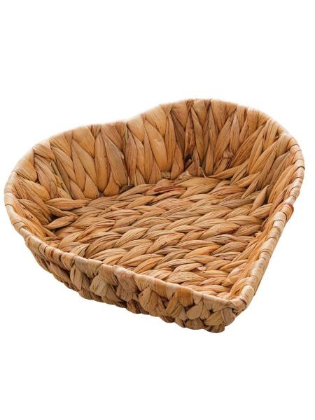 Cesta Coração Fibra Natural - 26,5X26X8cm - Coliseu Presentes Imagem de Cesta Coração Fibra Natural - 26,5X26X8cm