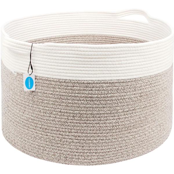 Imagem de Cesta de armazenamento Casaphoria XXXLarge Cotton Rope para sala de estar