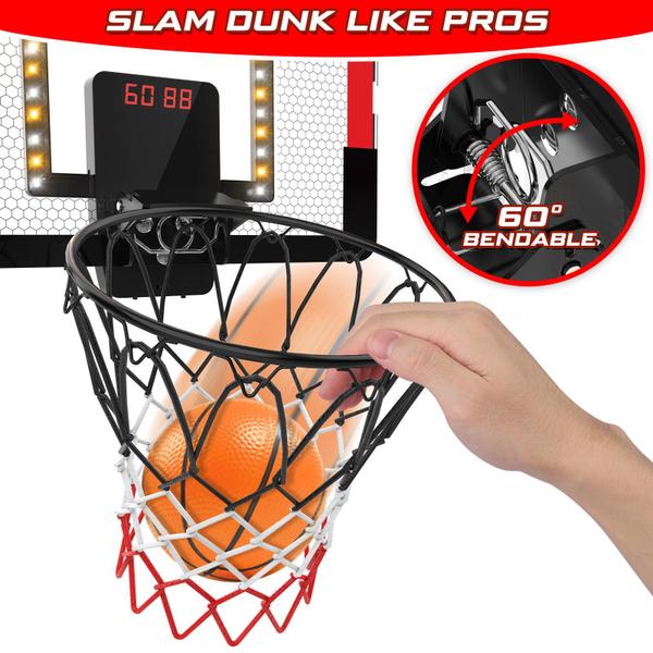 Cesta de basquete de salão Kroyedfuw West Red com placar Imagem de Cesta de basquete de salão Kroyedfuw West Red com placar