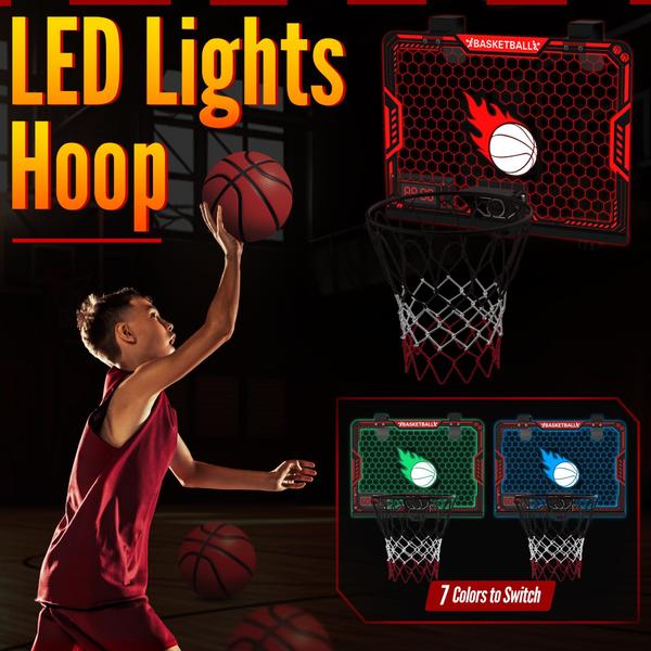 Imagem de Cesta de basquete de salão ZIZZ para crianças com luz LED e placar