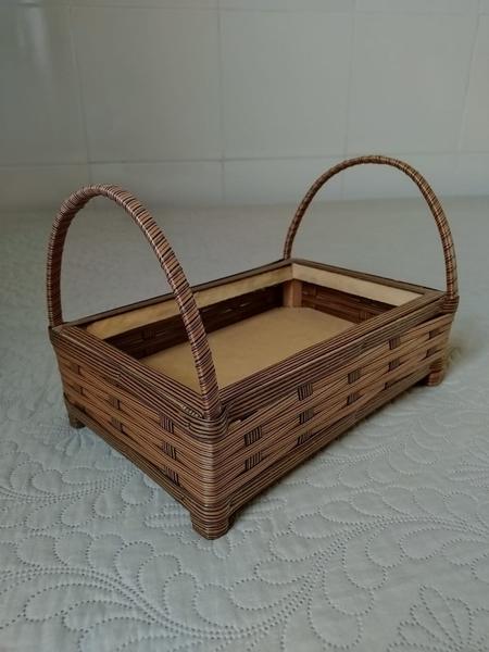 Cesta de café da manhã com alça artesanal rustica decorativa 30 cm marrom café - NA - Decoração Rústica Imagem de Cesta de café da manhã com alça artesanal rustica decorativa 30 cm marrom café