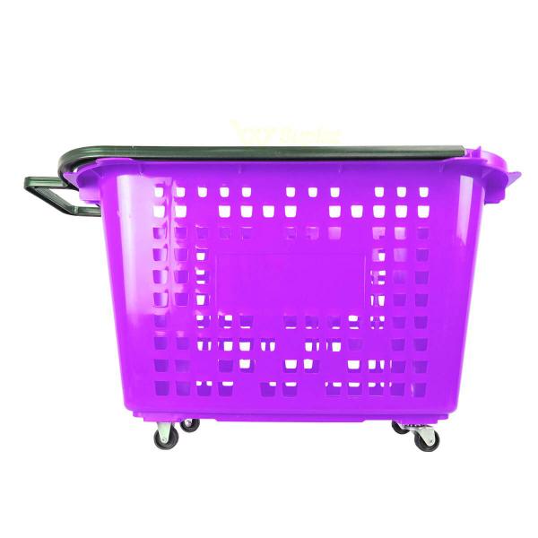Cesta de compras com rodas 40l lilás - SUPIZZ Imagem de Cesta de compras com rodas 40l lilás